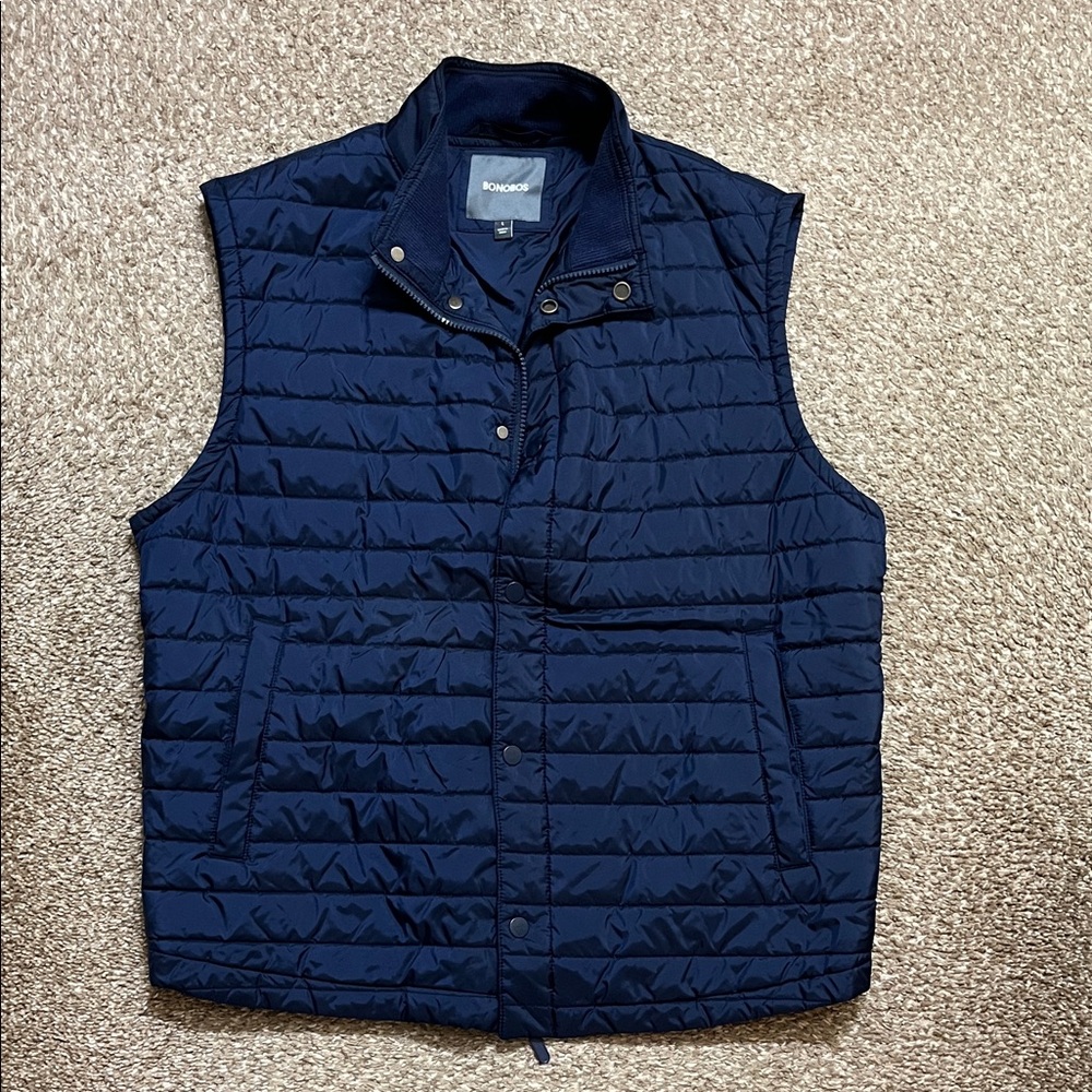 Bonobos Dark Blue Quilted Vest